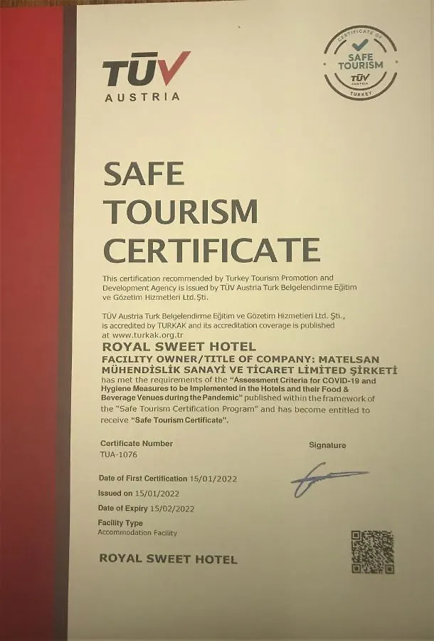 Royal Sweet Hotel Ankara 3*,  Turkey